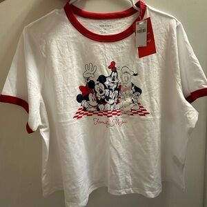 Disney White and Red Women’s ' T-Shirt